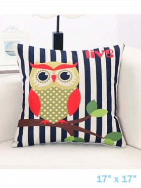 Owl Print Cushion Cover & Filler Owl Print Cushion Cover & Filler